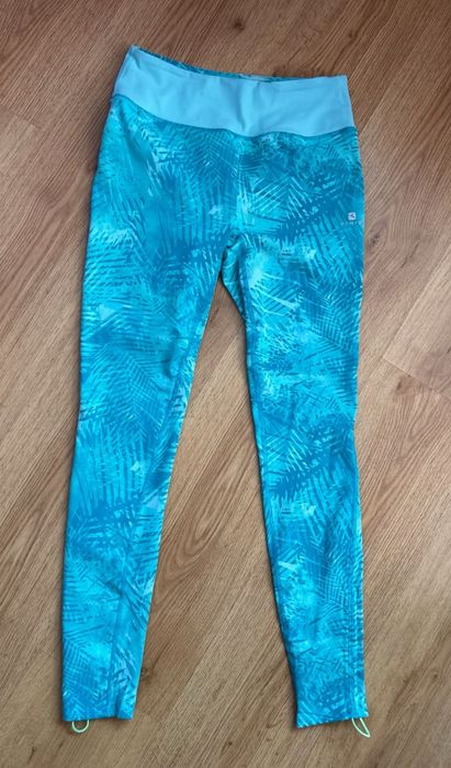 Legginsy sportowe damskie ze ściągaczami S 36