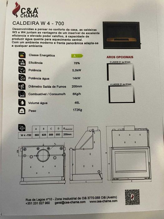 Recuperador a Lenha para Aquecimento Central