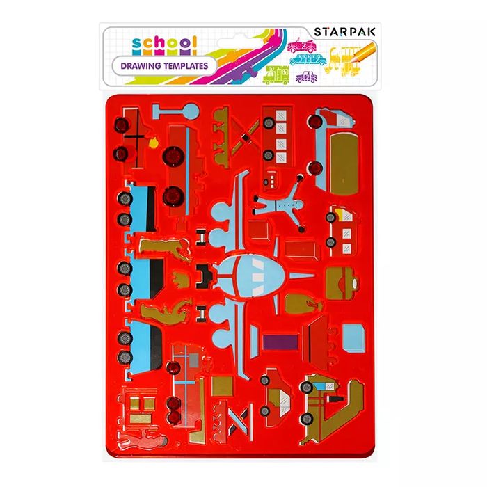 Plastikowy Szablon Rysunkowy. Pojazdy. Nowy Produkt