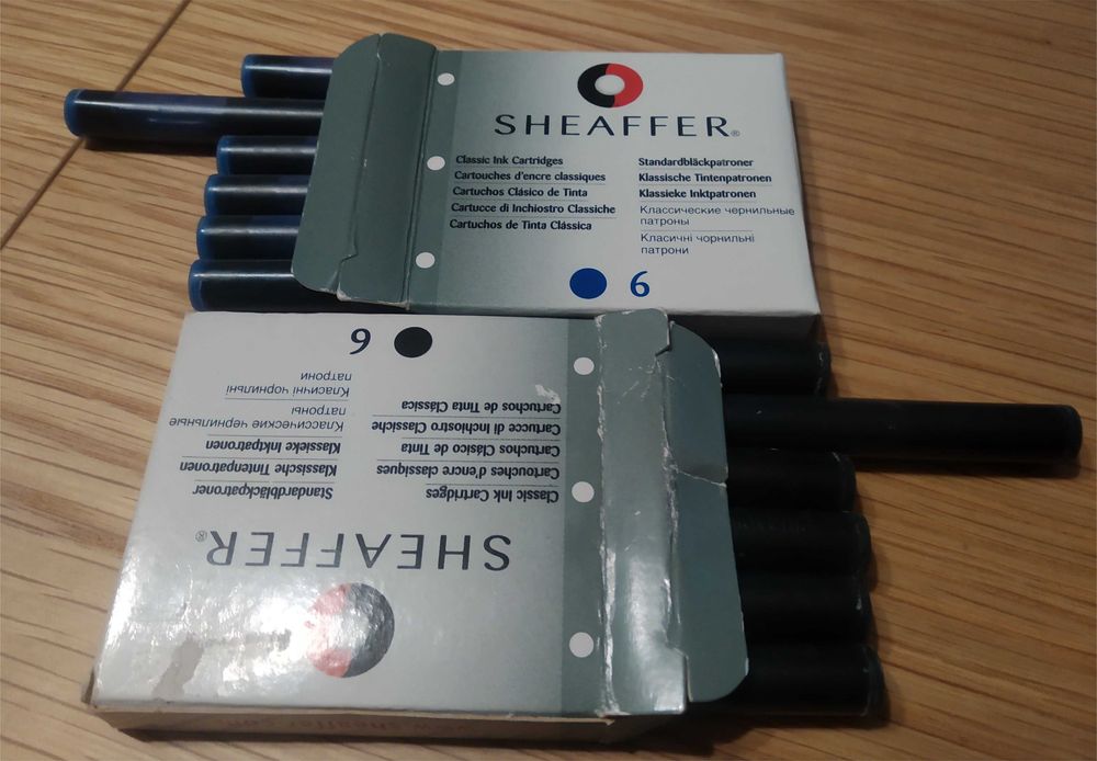 2 Packs de 6 Cartuxos para Canetas Sheafer de Tinta Permanente
