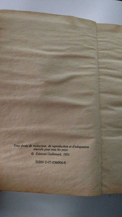 Livro "Vol de nuit" de Sant-Exupéry