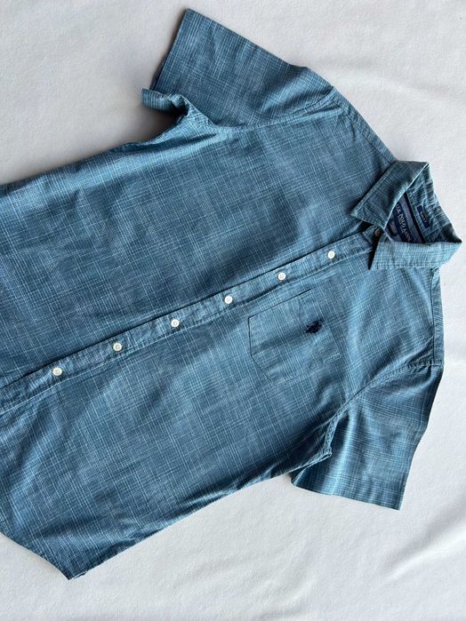Niebieska koszula z krótkim rękawem U.S Polo Assn. Slim Fit rozmiar M