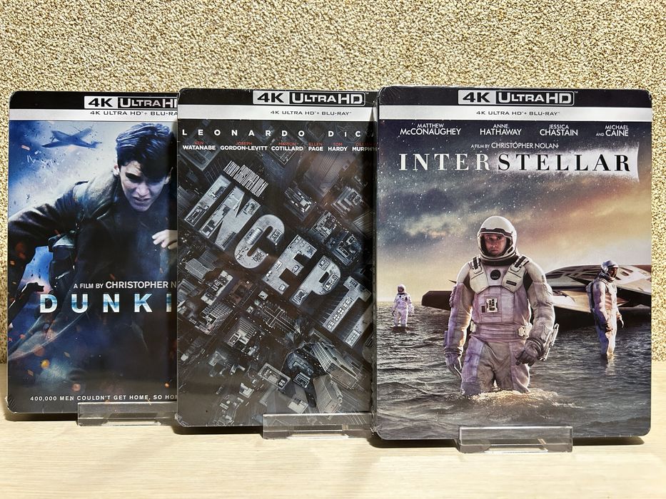 Steelbook 4K Ultra HD Интерстеллар /Начало  /Дюнкерк/ Битва за битвой /Грань будущего/Семь/ Халк / Аполлон 13