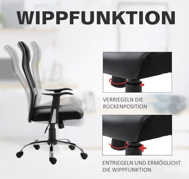 Krzesło biurowy obrotowe z regulacją wysokości ergonomiczne