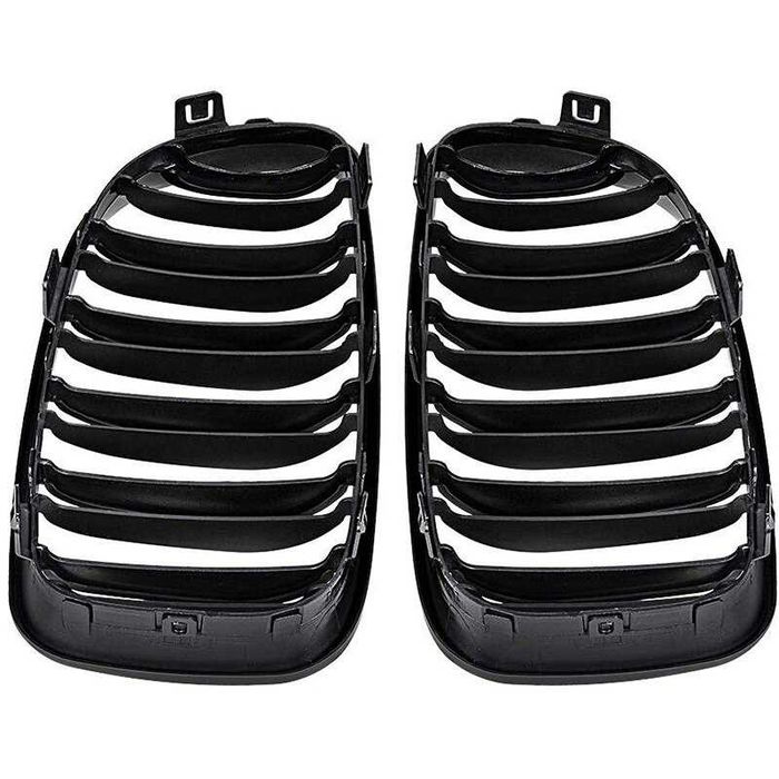 Grelhas preto piano dupla barra para BMW série 1 E81 E82 E87 E88