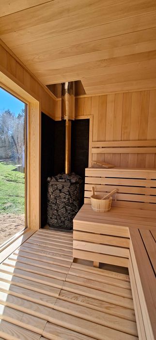 Sauna ogrodowa z przebieralnią "Mazuria"