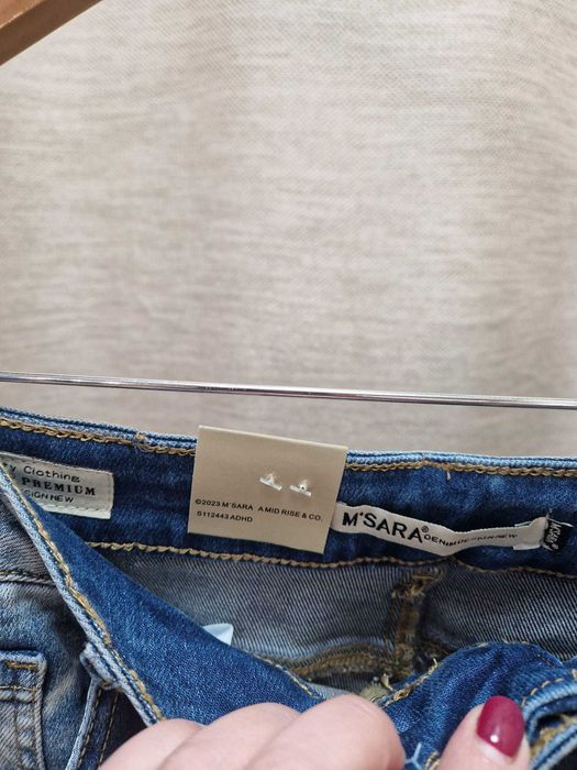 NOWE jeansy M.Sara wysoki stan rozm L/XL XL / 42 / 14