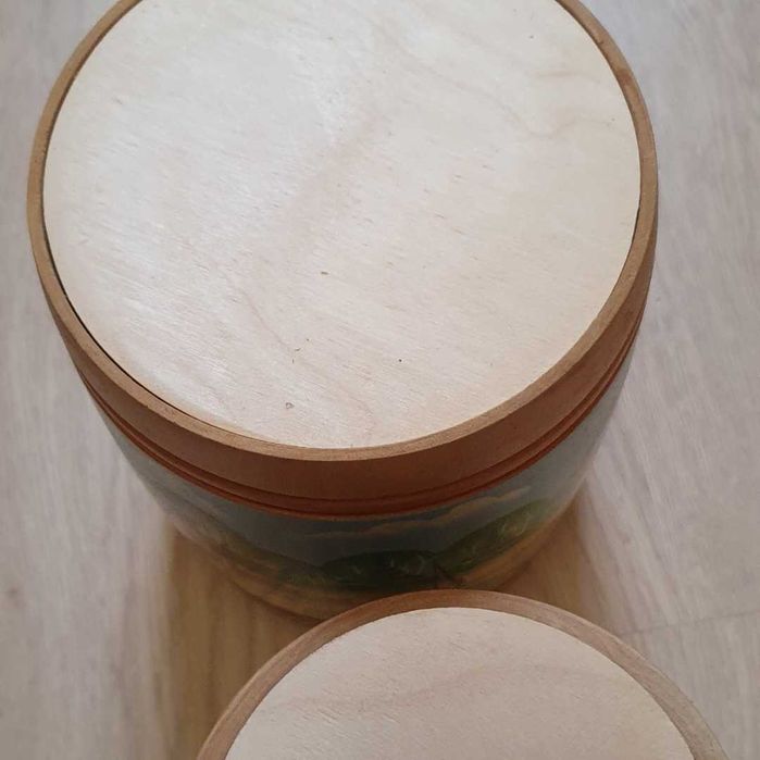 Дерев'яний Туєсок  за 2 одиниці , висота 15 см та 12 см