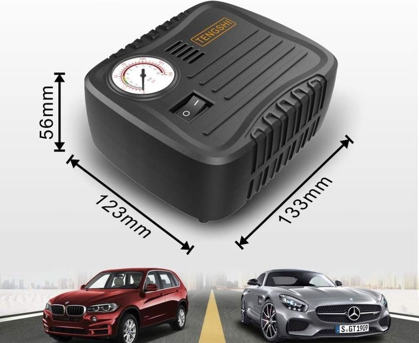 Насос для шин автомобільний 12 В, компактний повітряний компресор