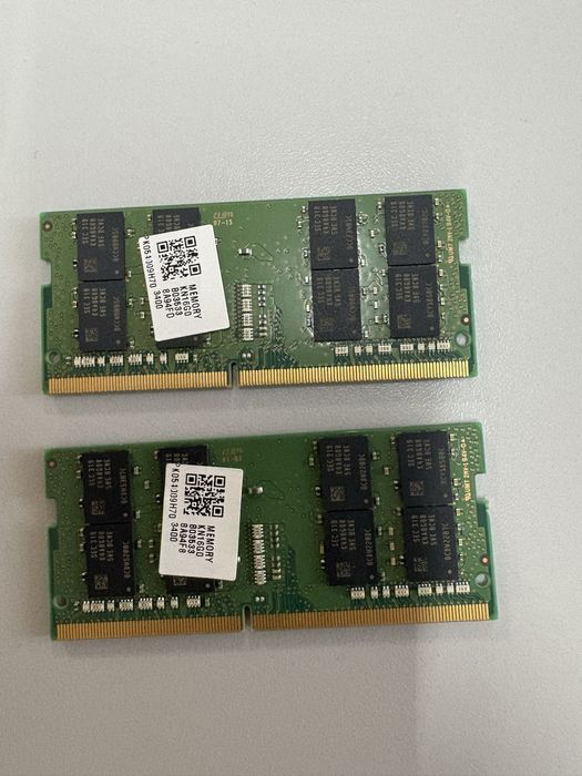 Оперативная память доя ноутбука  ddr4 Samsung sodimm  16гб  (2*8гб)