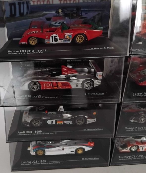 Le Mans, Ferrari, Alpine, Lotus, Venturi... 25€/un.   Vendo miniaturas da minha coleção.
