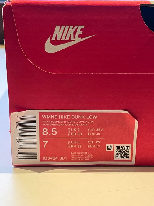 NOWE Nike Dunk Low Women "Phantom/Olive Aura” 40