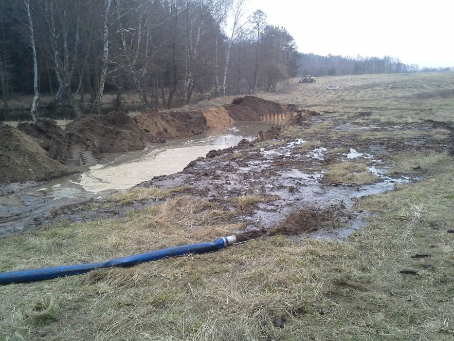 odmulanie stawów refulerem, osadników, lagun, pogłębiarka,