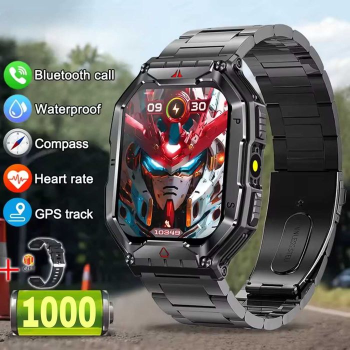 Смарт часы. VWAR KR82 PRO. NFC. Compass. 1000mAh.LED-фонарик Барометр
