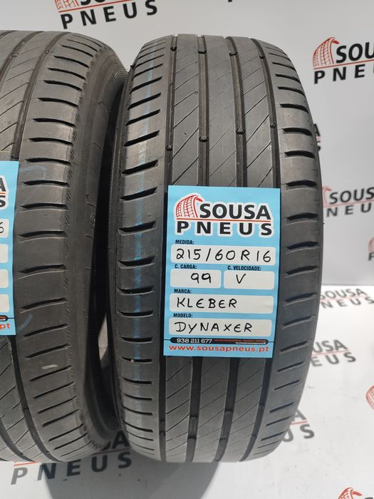 2 pneus semi novos 215-60R16 Kleber - Oferta dos Portes