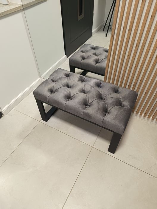 Nowa Pufa loft  na metalowych nogach WYPRZEDAŻ !