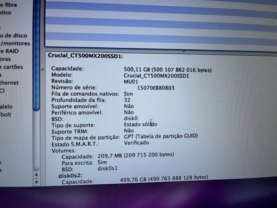 Macbook pro 2010 SSD 512gb