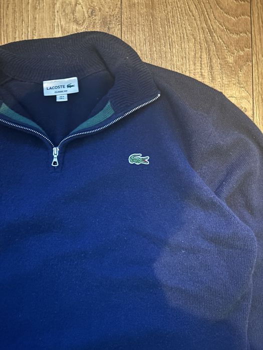 half zip lacoste granatowy