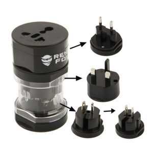 Adapter przejściówka uniwersalna 3 końcówki świata, UK, UE, USA