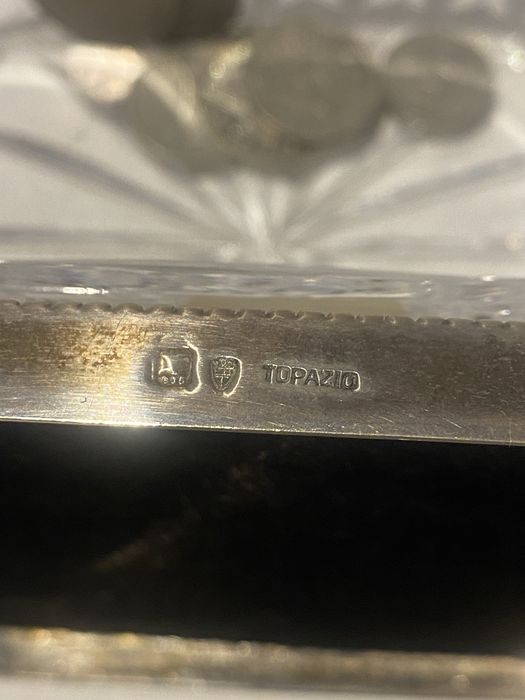 Caixa de Jóias Cristal Atlantis & Prata 833 Topázio (167g)