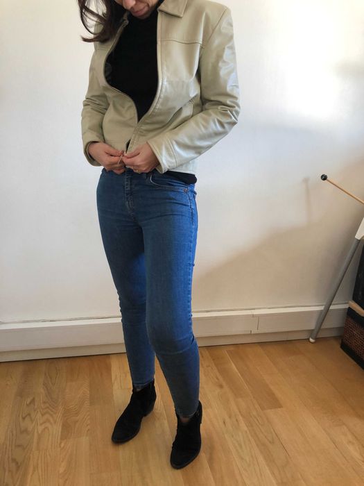 Blusão Bege Salsa em Pele