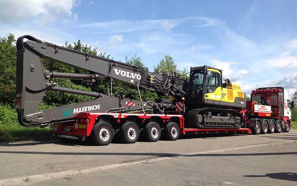 Transport Maszyn Budowlanych Rolniczych Niskopodwoziowy PL EU Tiefbett