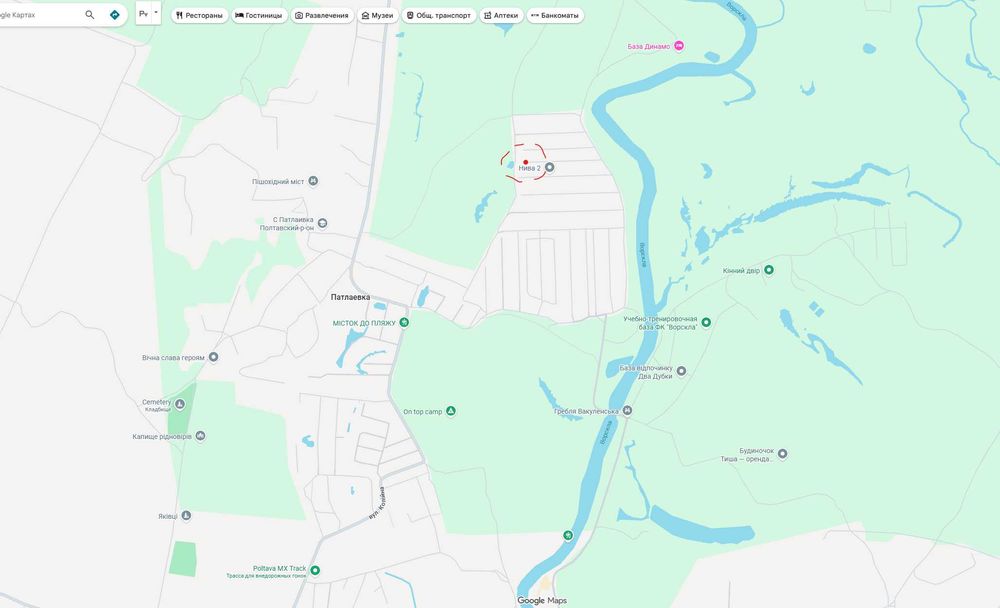 Земельна ділянка 7 соток с. Патлаївка недалеко від Дамби
