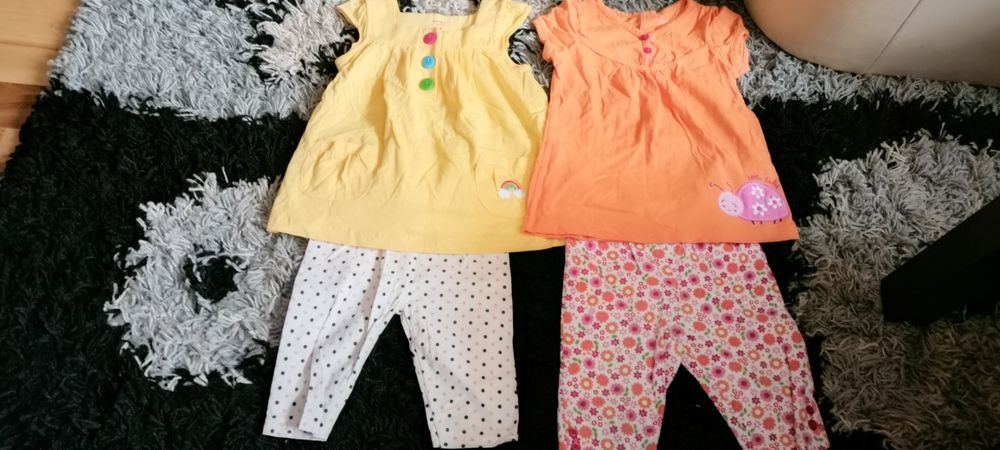 Bluzeczka, leginsy 3/6 m komplet dla dziewczynki