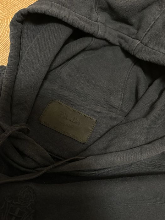Худі Prada Embroidered Logo Black