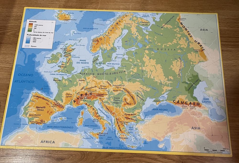 Puzzle geográfico da Europa, da Clementoni