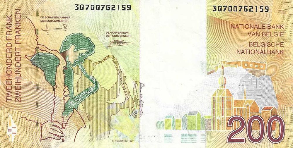 Notas antigas - Bélgica