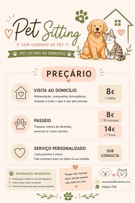 Pet Sitting Felgueiras e arredores