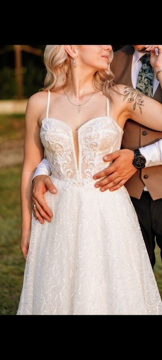 Suknia ślubna  gorsetowa w stylu księżniczki