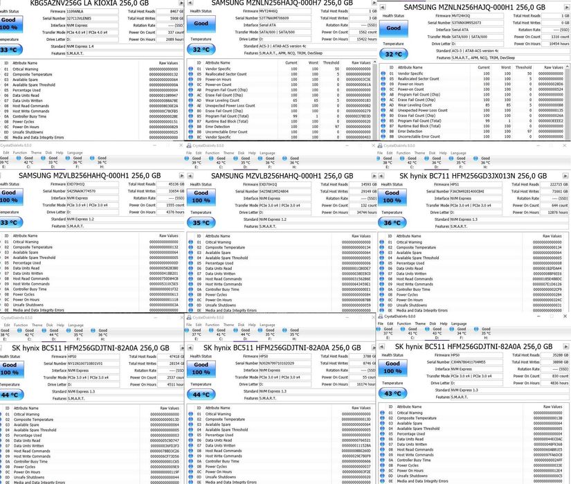 2.5 M.2 SSD диск 250GB 500GB 2TB Crucial Samsung WD SK Hynix