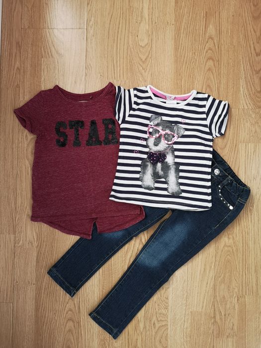 Komplet tshirty spodnie 104