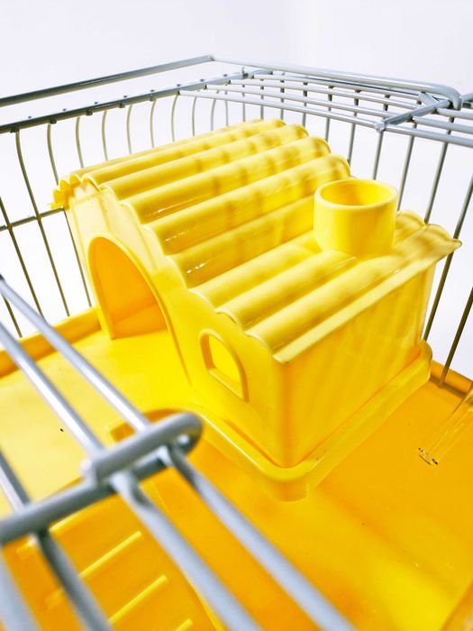 Клетка для хомяков/грызунов G09,желтая,23x15x16,5см. Компактная/яркая!