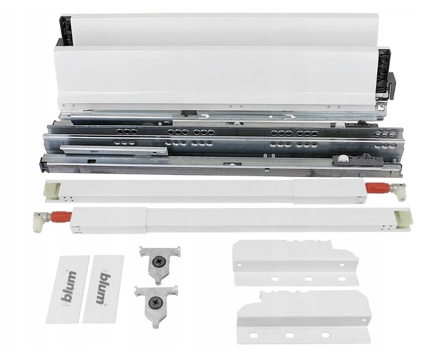 BLUM TANDEMBOX 450 MM wysoki + relingi bok antaro