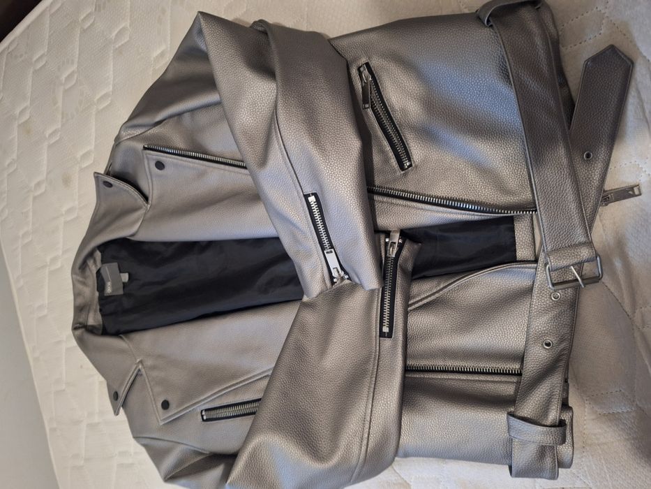 Casaco biker prateado Asos