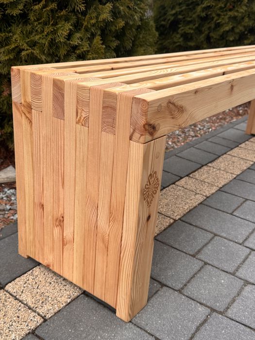 Ławka drewniana 150 cm – styl loft / skandynawski – ręcznie robiona