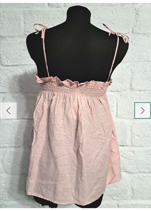 Lniany pudrowy top