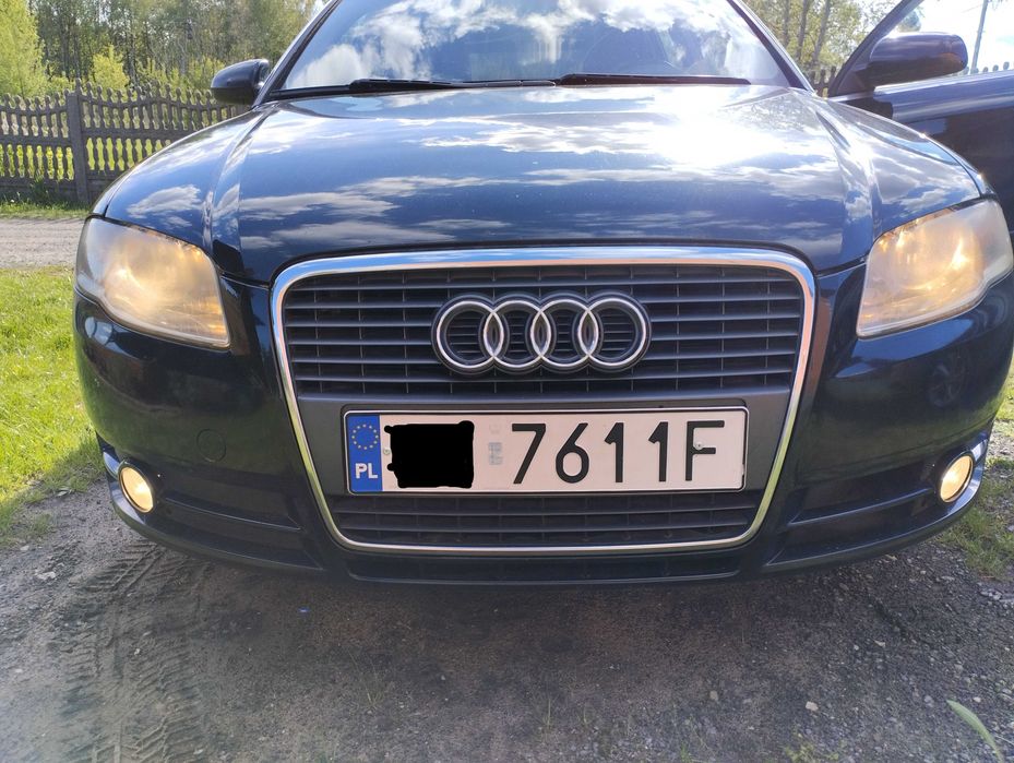 AUDI A4 B7 ZDERZAK przód czarny LY9B w kolor Kompletny z halogenami