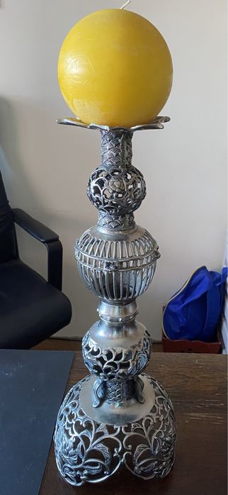 Silver-plated candelabrum