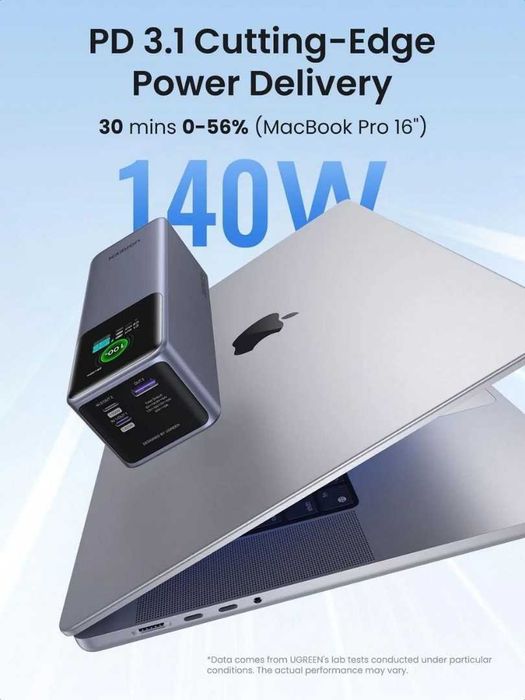 Павербанк Ugreen Nexode 200W 25000mAh PB722 для MacBook Pro