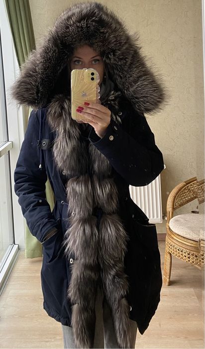 Парка с мехом чернобурки