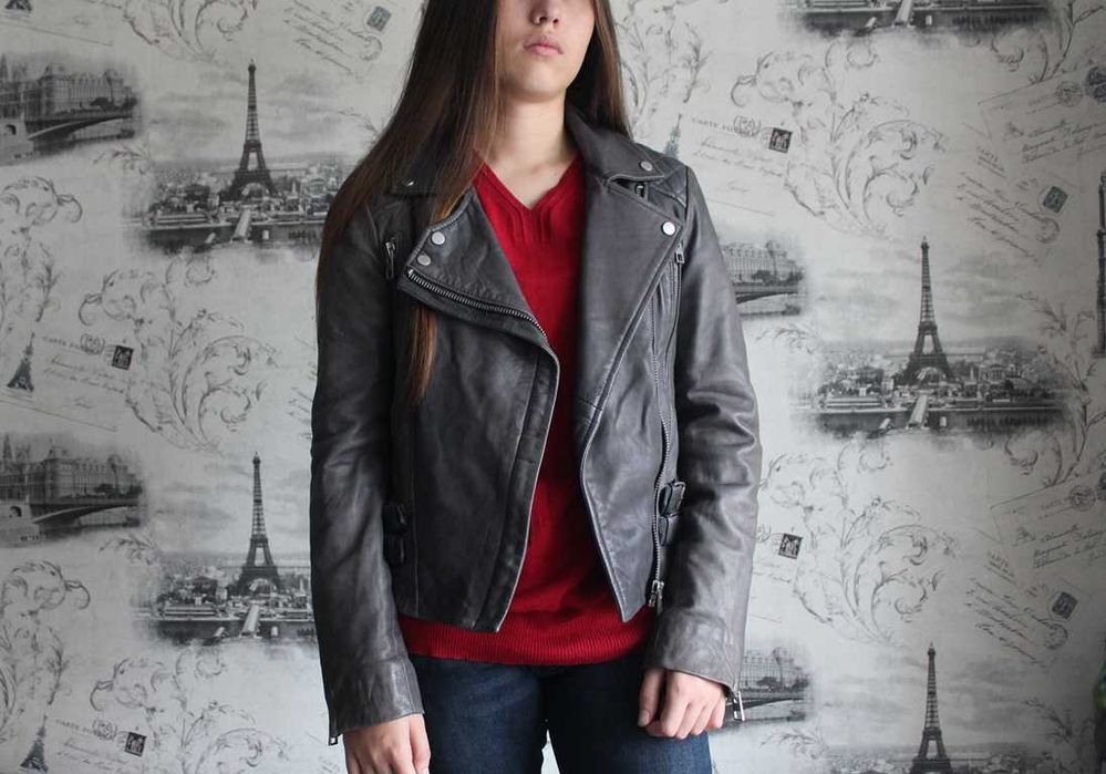 Куртка мото косуха AllSaints Нат шкіра! р.S-M