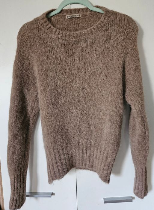 Beżowy sweter Zero assoluto alpaka wełna