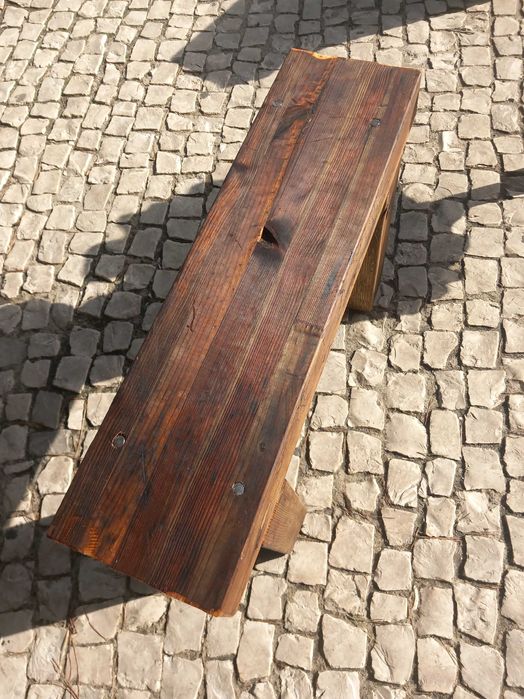 Bancos rusticos, antigos, madeira maciça, preço cada