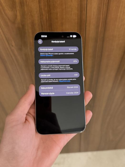 iPhone 15 Pro Max 256GB, 91% kondycji / Stan idealny / Gwarancja