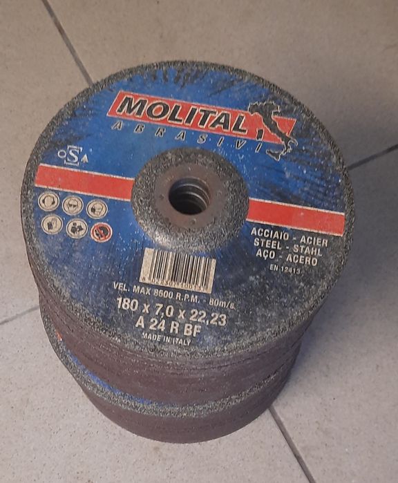 25 Disco Desbaste Ferro Molital - ø180x7x22,23mm