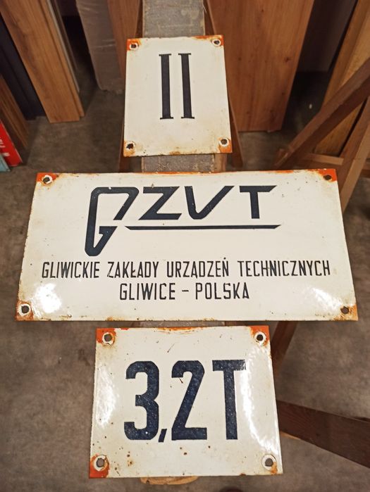 Stare tablice emaliowane komplet
